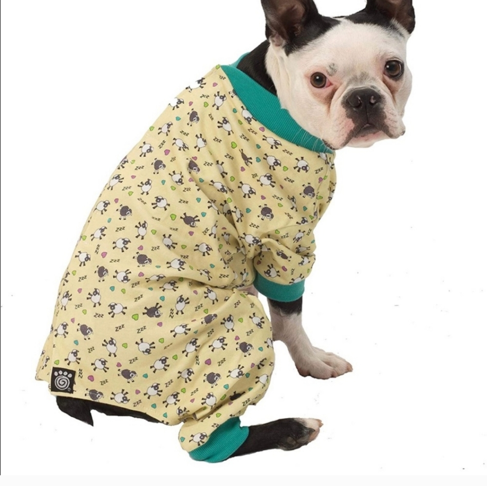 Dog Pajamas with Green Trim